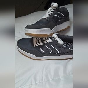Airwalk Gray and White Skate Sneakers with Gum Sole